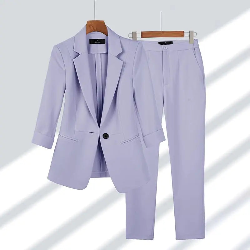 Kirsche | Passendes Blazer- und Hosen-Set