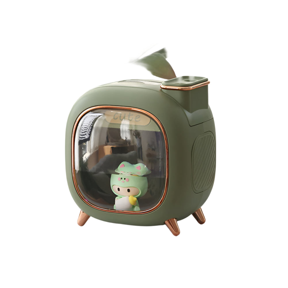 MistJoy Mini-Luftbefeuchter – Doppelsprüh-Diffusor mit sanftem Ambientelicht