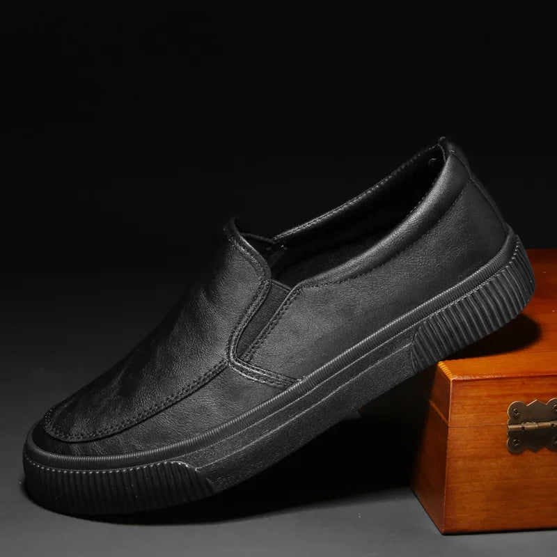 Elegante leder-loafer für herren