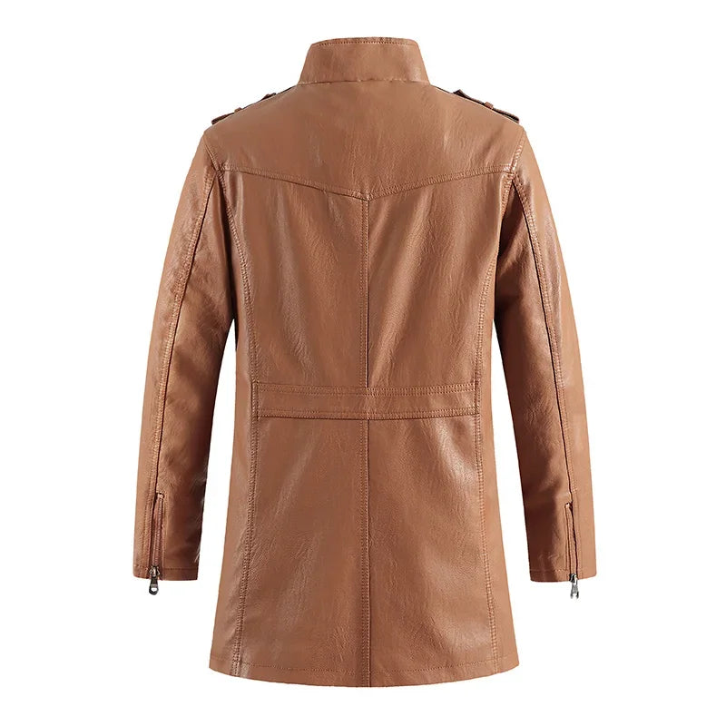 Chase™ Lange Bikerjacke aus Leder