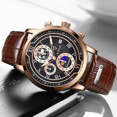 Chronograph mit Premium-Lederarmband