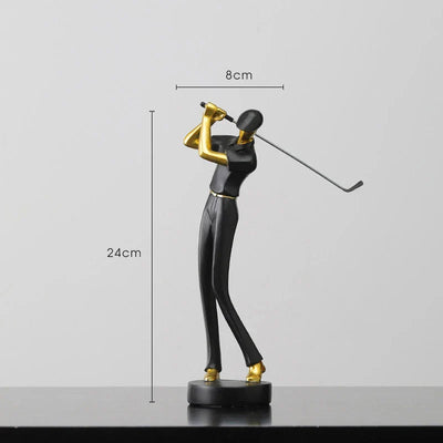 TeeStance - Elegante Golfpose Skulptur