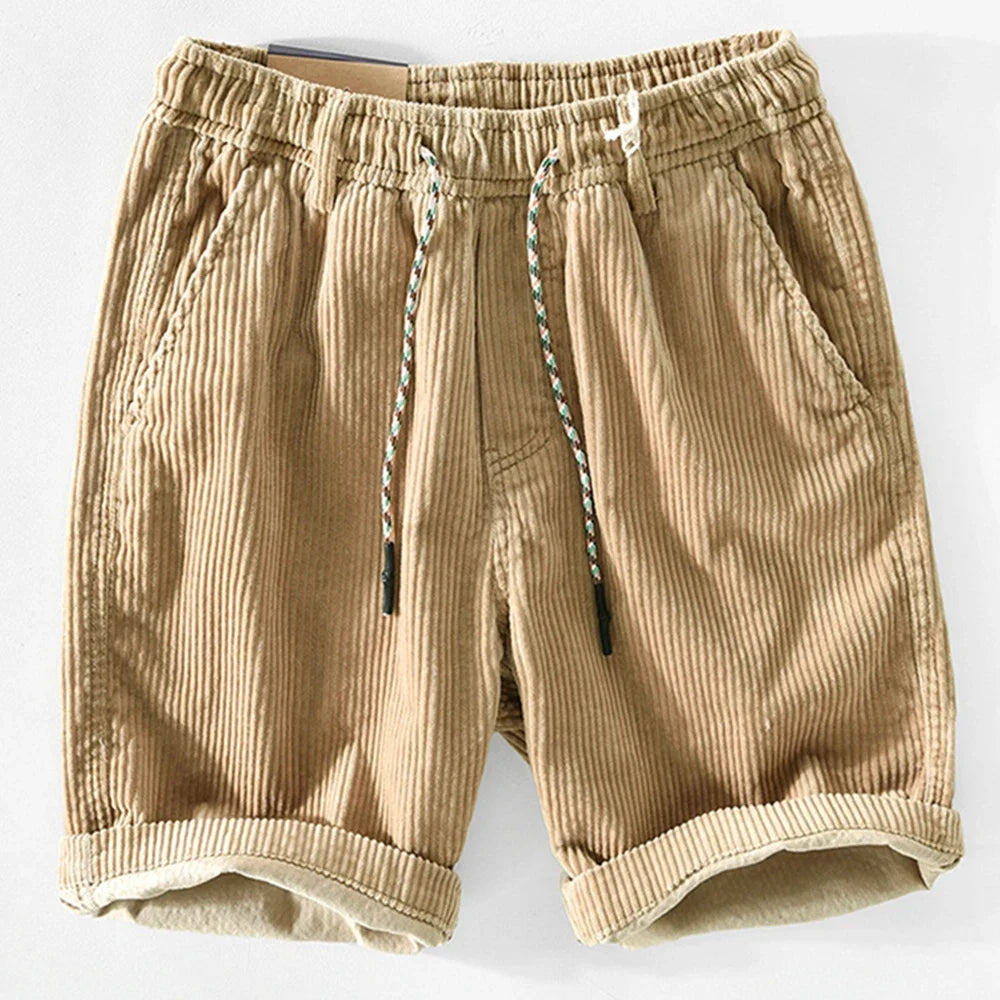 Alvin - Herren-Shorts aus Baumwollcord mit Kordelzug