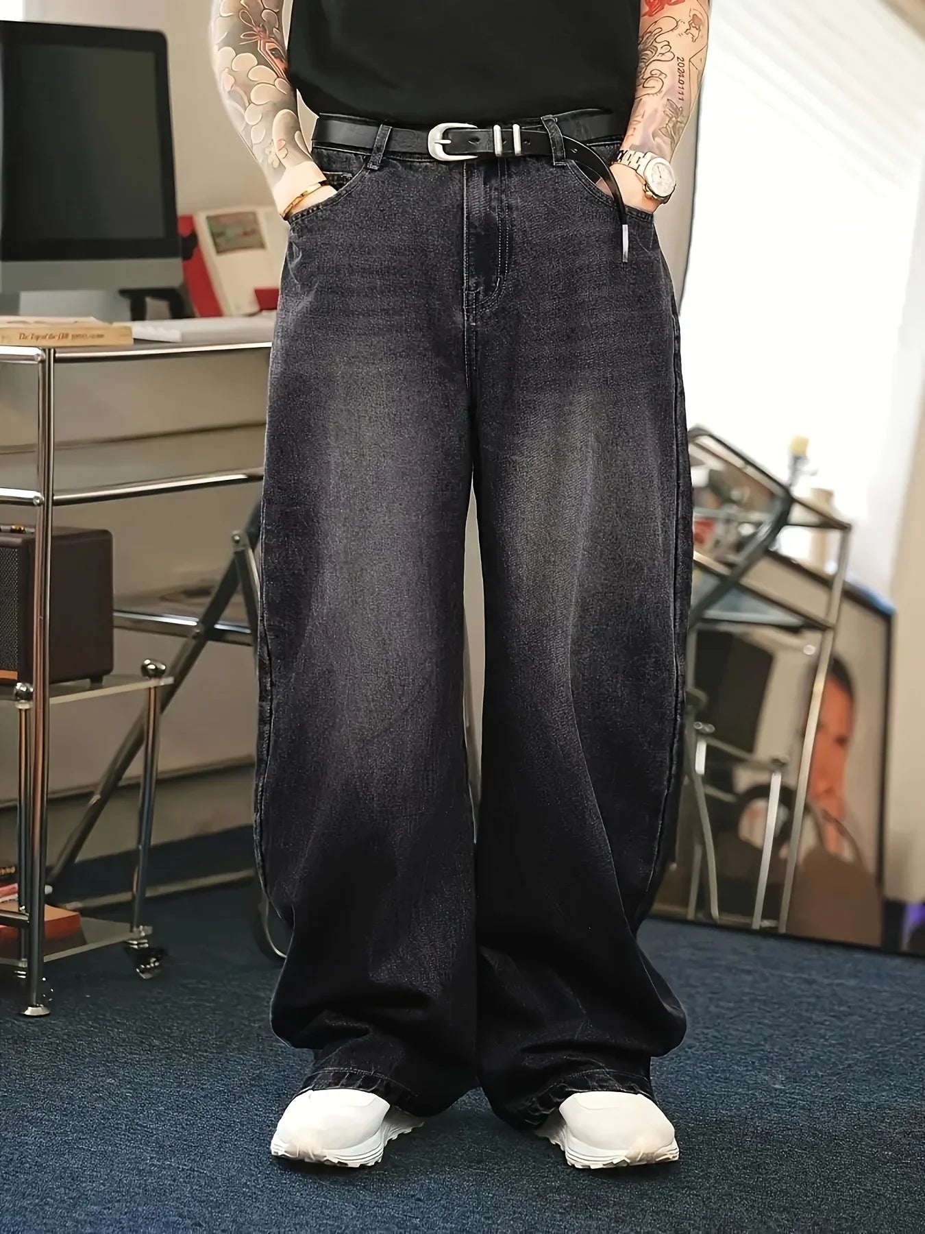 Lässige Baggy-Jeans für Herren | Lockere Passform