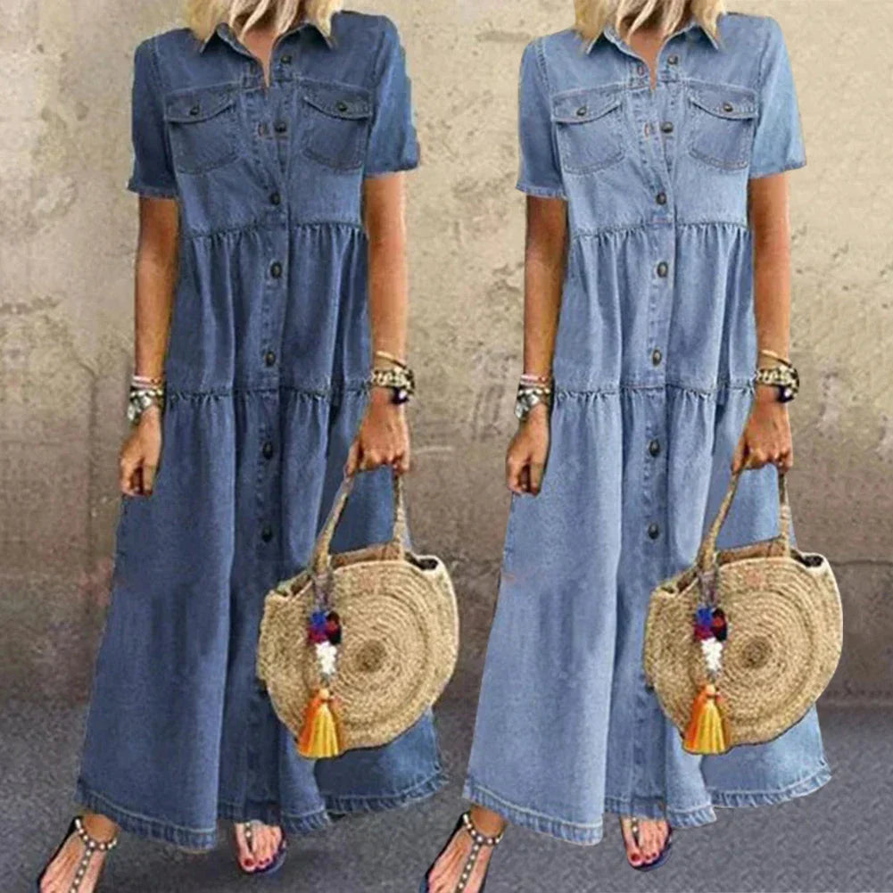 Vibeke | Weiche Denim-Kleid