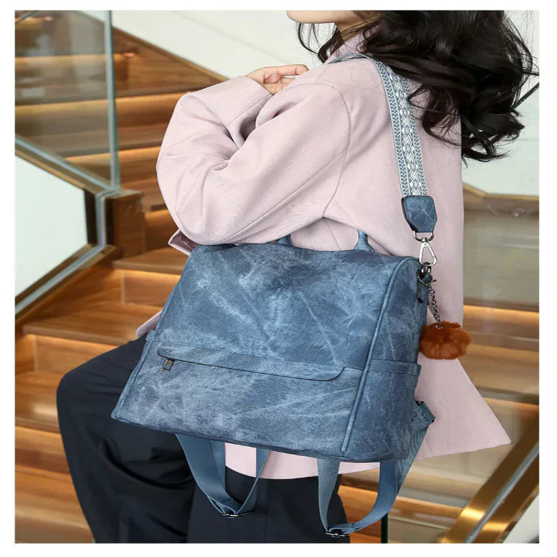 JENNY | DIEBSTAHLSICHERER LEDERRUCKSACK