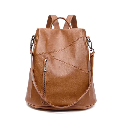 JOANA | DIEBSTAHLSICHERER LEDERRUCKSACK