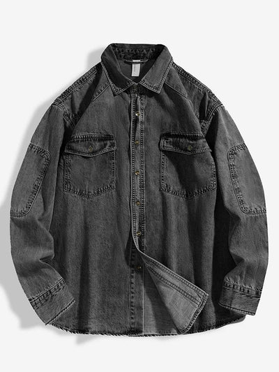 Denimjacke mit Knöpfen für Herren