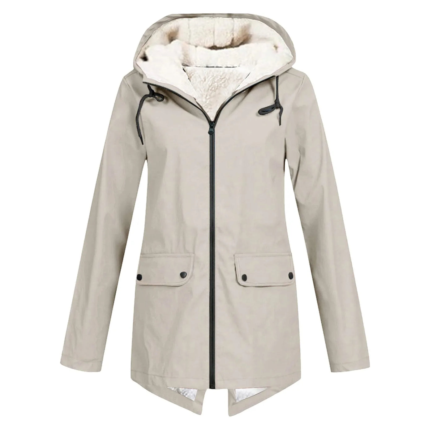 Damen Winter Wasserdichter Trenchcoat | Mit Kapuze