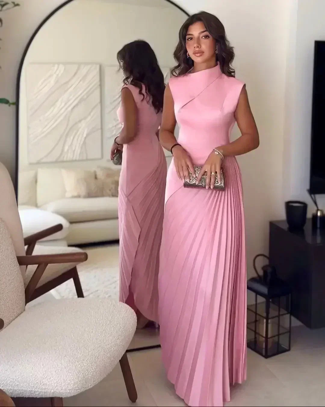 Ellison - Klassisches, Drapiertes Maxikleid