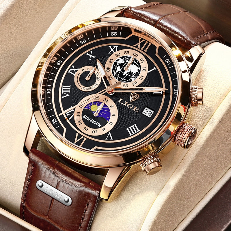 Chronograph mit Premium-Lederarmband
