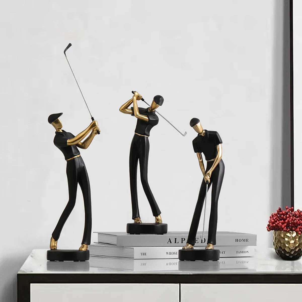 TeeStance - Elegante Golfpose Skulptur