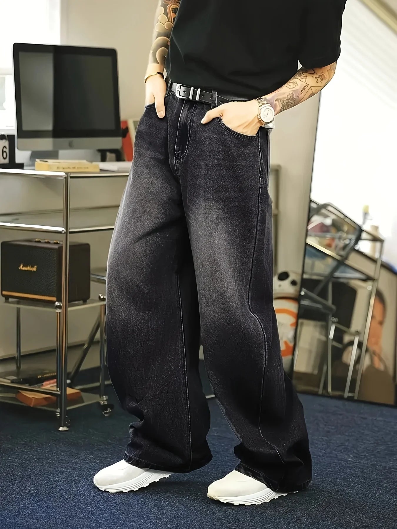 Lässige Baggy-Jeans für Herren | Lockere Passform