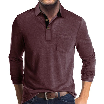 Jörg™ | Herren Langarmshirt in Unifarbe