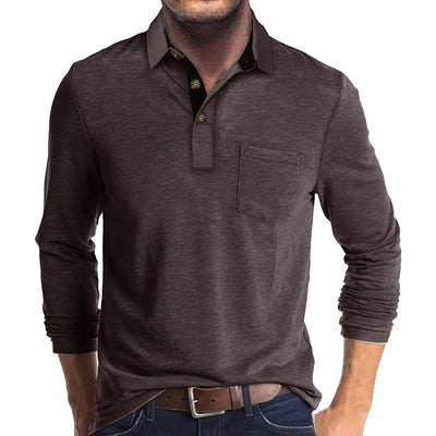 Jörg™ | Herren Langarmshirt in Unifarbe