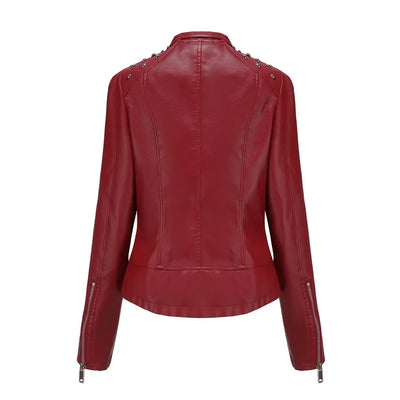 Bikerjacke Damen mit Reißverschluss | schmal für verschiedene Outfits