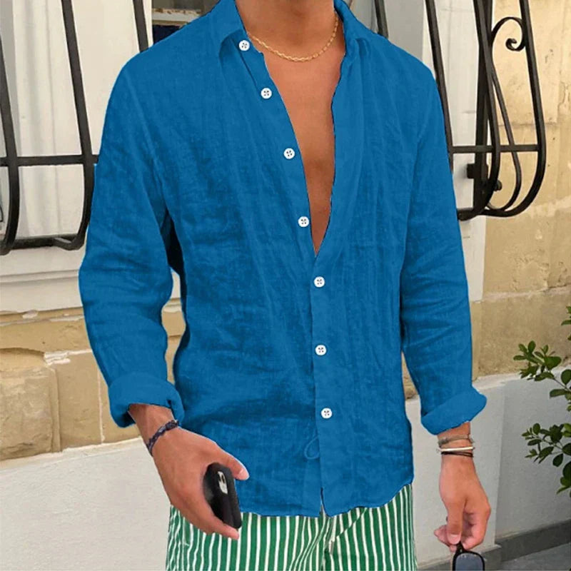 Atmungsaktiv & Locker Geschnittenes Sommerhemd für Herren – Taro