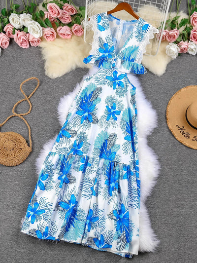 Margie - Trendiges ärmelloses Maxikleid aus Spitze