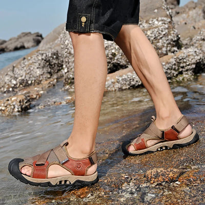 Herren Ledersandalen im Römischen Stil für Sommer und Freizeit – Cassian
