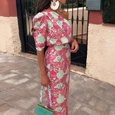 Émilie™ | Lange bedruckte Robe