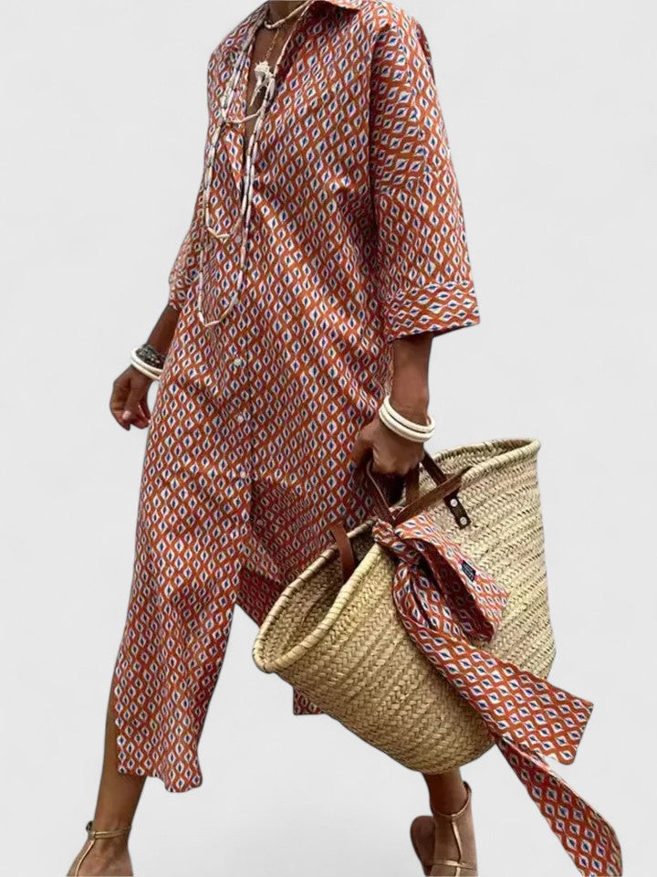 Amarise | Gestreiftes Blusenkleid