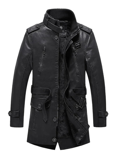 Cole™ Jaqueta de couro longa