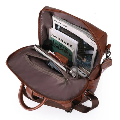 NOA | DIEBSTAHLSICHERER LEDERRUCKSACK