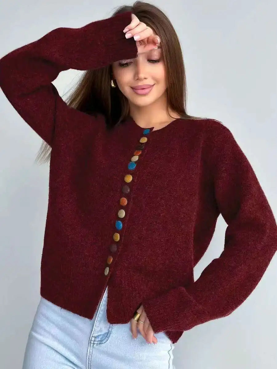 Noelle | Knopf-Akzent-Cardigan