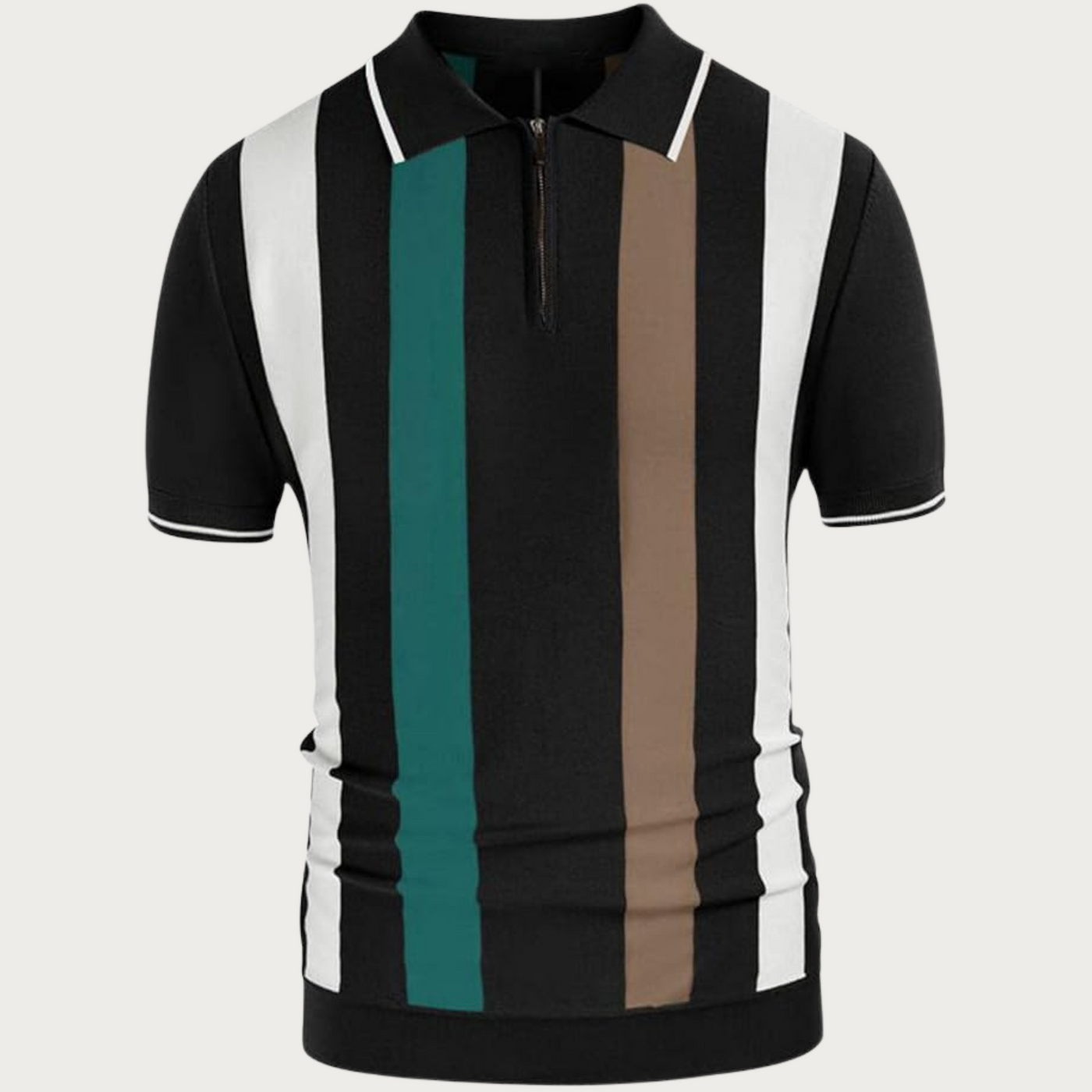 Arthur - Herren-Poloshirt mit halbem Reißverschluss