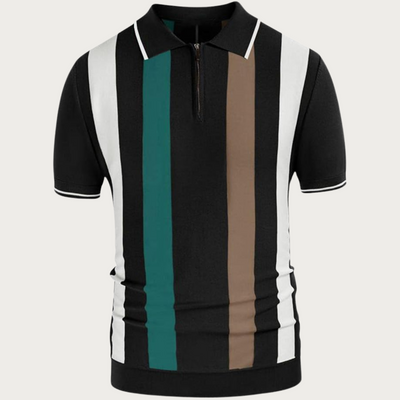 Arthur - Herren-Poloshirt mit halbem Reißverschluss