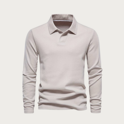 Ernest - Langarm-Poloshirt mit klassischem Kragen