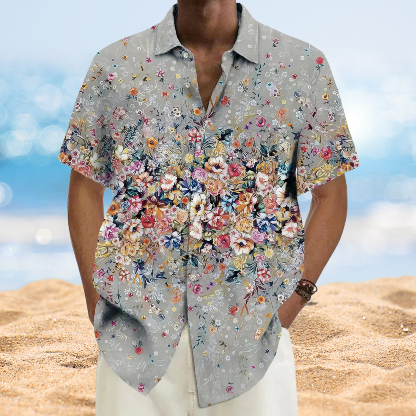 Alton - Kurzarm-Herrenshirt mit 3D-Druck