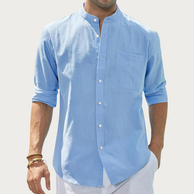 Herman - Langärmelige Hemden aus Baumwolle und Leinen für Herren