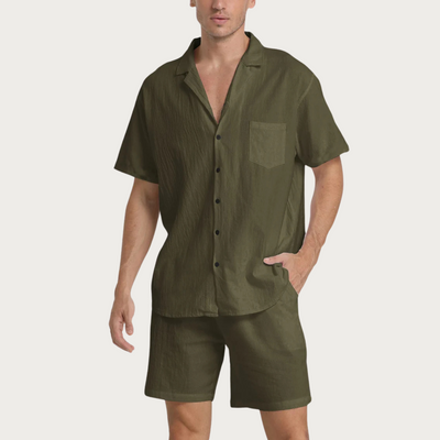 Caro - Kurzarmhemd- und Shorts-Set für Herren