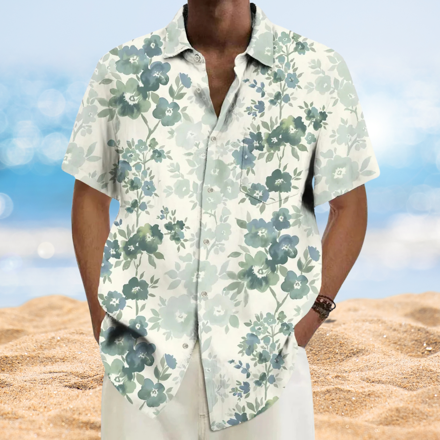 Alton - Kurzarm-Herrenshirt mit 3D-Druck