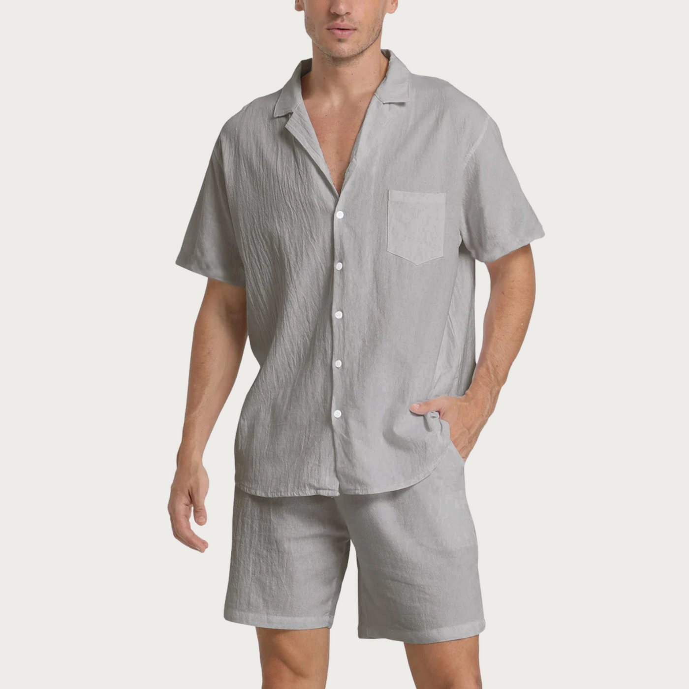 Floyd - Kurzarmhemd- und Shorts-Set für Herren