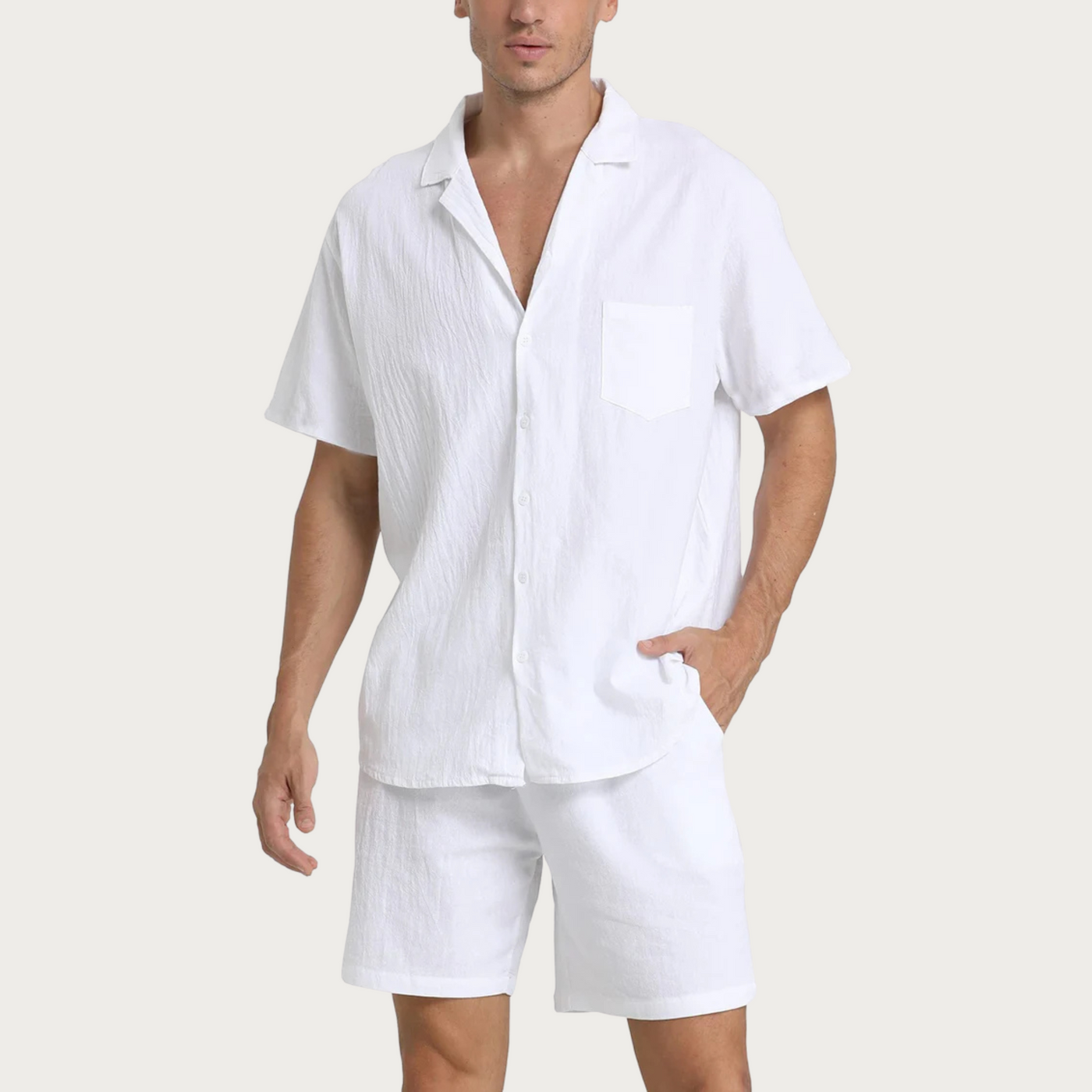 Caro - Kurzarmhemd- und Shorts-Set für Herren