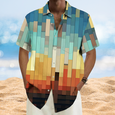 Alton - Kurzarm-Herrenshirt mit 3D-Druck