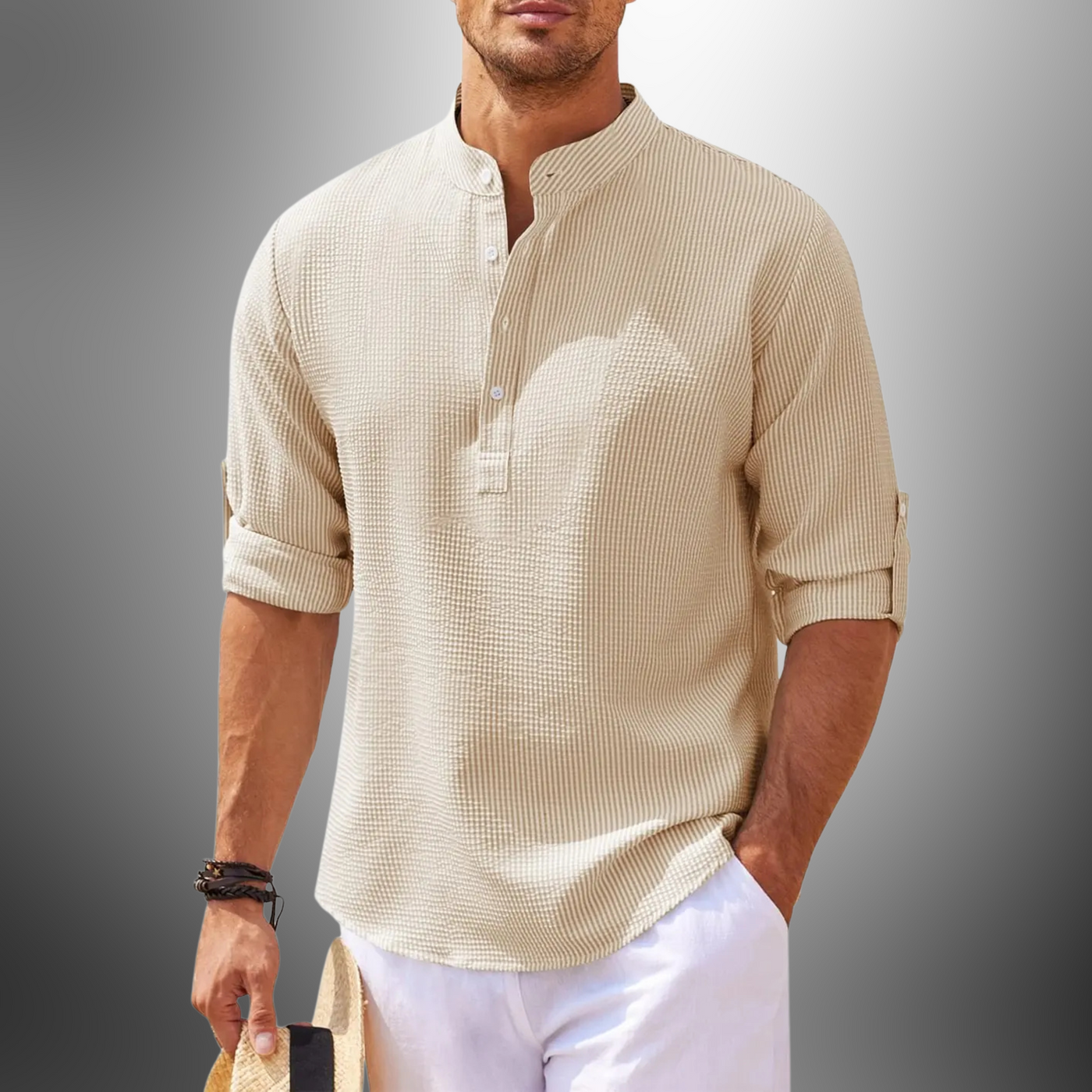 Elmer - Herren Freizeithemd aus Baumwolle und Leinen