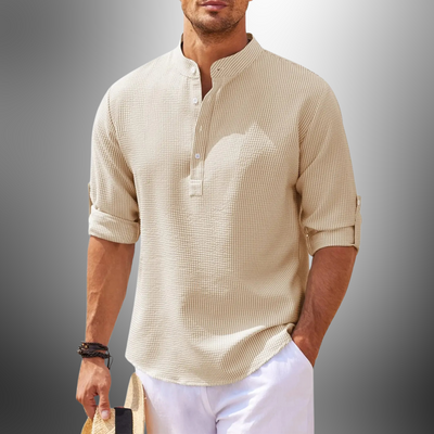 Elmer - Herren Freizeithemd aus Baumwolle und Leinen