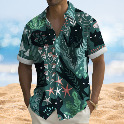 Alton - Kurzarm-Herrenshirt mit 3D-Druck