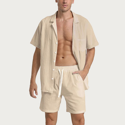 Floyd - Kurzarmhemd- und Shorts-Set für Herren