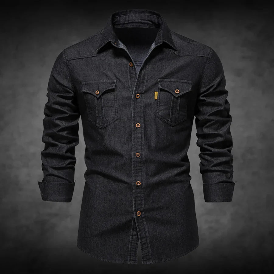 Horace - Langärmeliges Denim-Shirt