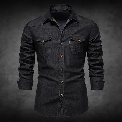 Horace - Langärmeliges Denim-Shirt