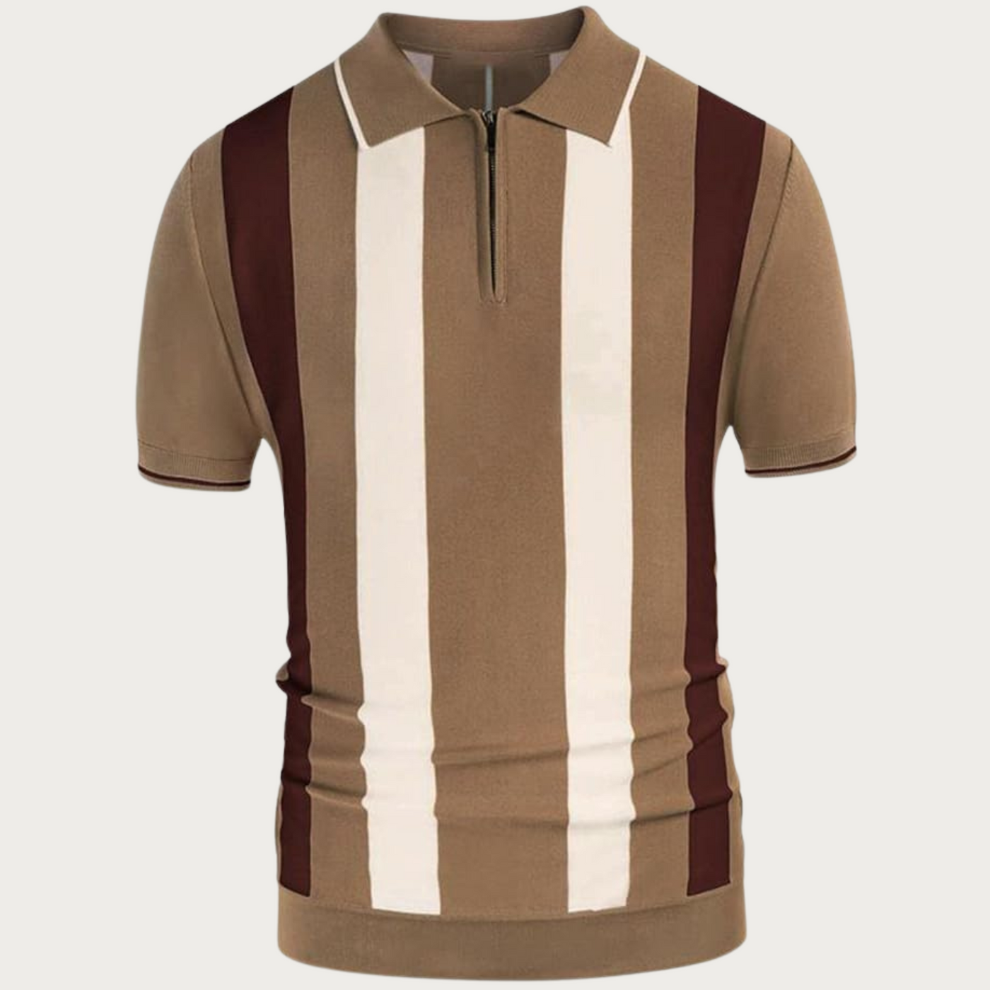 Arthur - Herren-Poloshirt mit halbem Reißverschluss