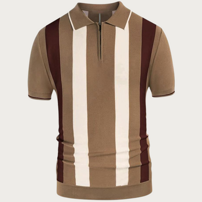 Arthur - Herren-Poloshirt mit halbem Reißverschluss