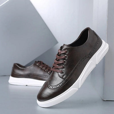 Elegante herren-sneaker aus leder für smart-casual-anlässe
