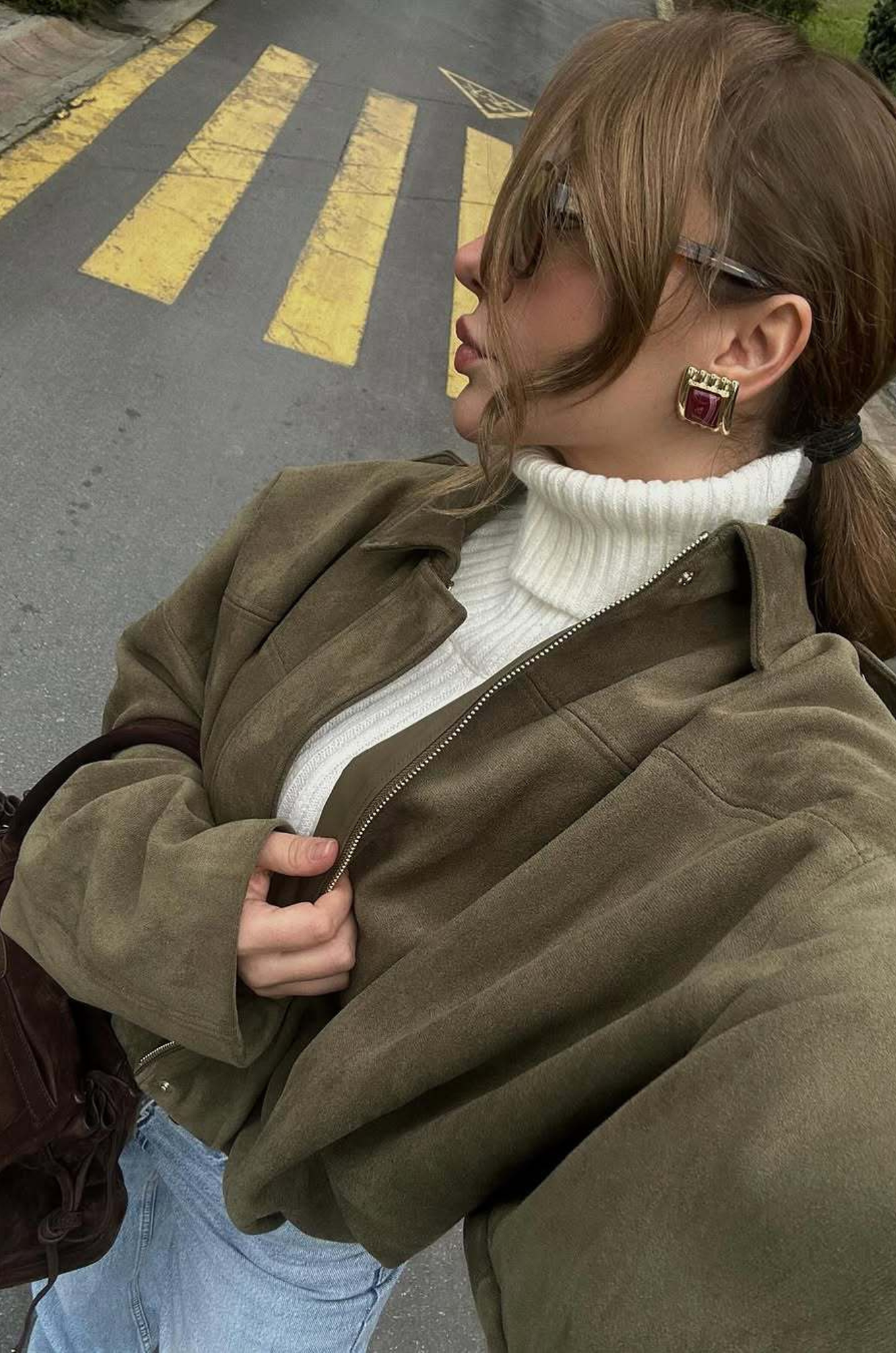 Sofia Wildlederjacke | Grün