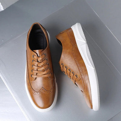 Elegante herren-sneaker aus leder für smart-casual-anlässe