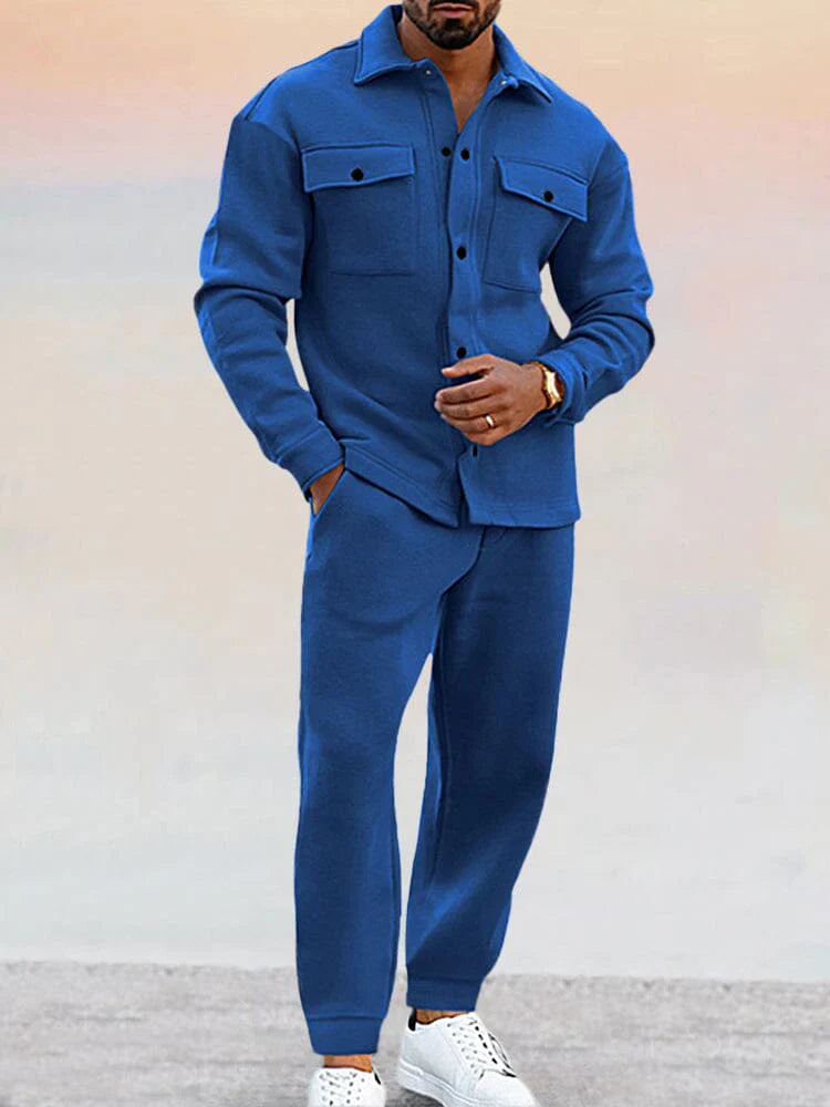 Edward - 2-teiliges Athleisure-Set aus Wildleder